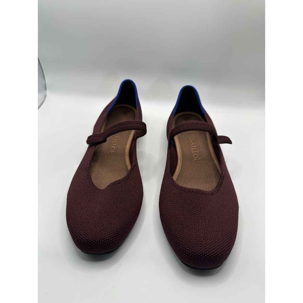 Rothy's The Square Mary Jane knit flats Burgundy Women's 6